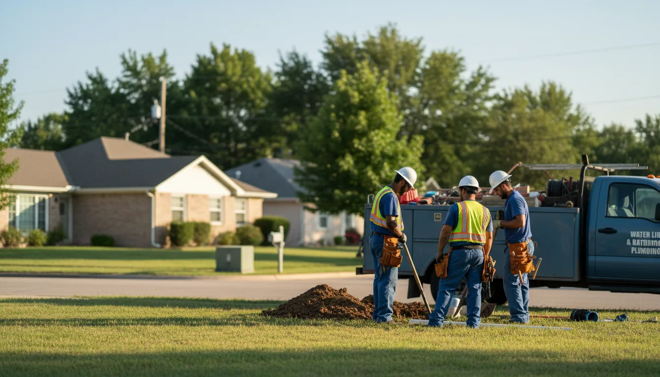 Residential water line and bathroom plumbing service in Brookfield, MO